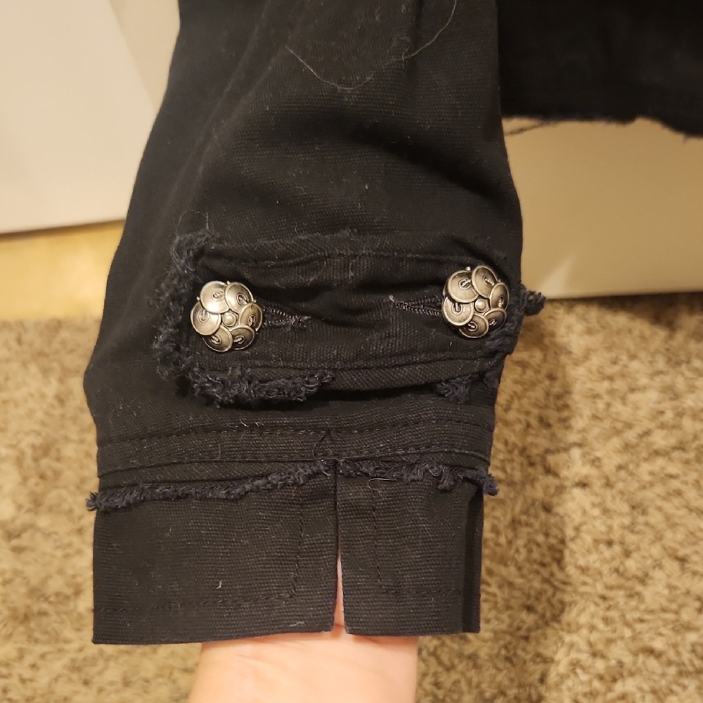BKE Black Blazer with Red Patterned Accents - Picture 12 of 13